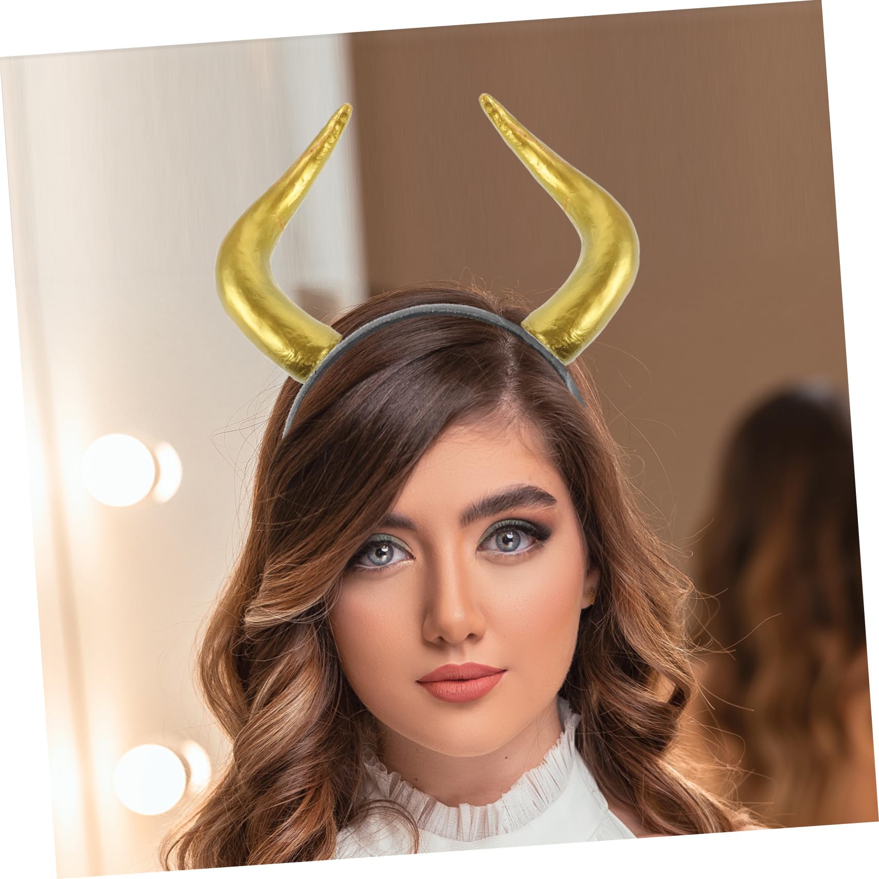 Ciieeo Cuerno De Simulación Accesorios Para Disfraz De Diadema De Cuerno De Oveja Diadema De Cuerno De Demonio Tocado De Halloween Cuernos Goticos De Polivinilo