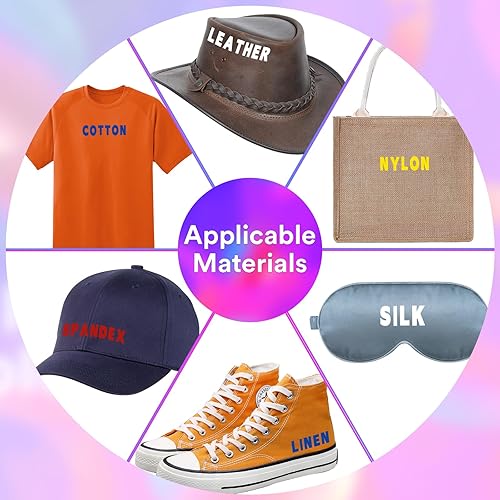 Miniatura 5 de 10 hojas, 1660 letras y números para planchar, de 1 pulgada, 5 colores de letras de vinilo con letras de transferencia de calor de la A a la Z,