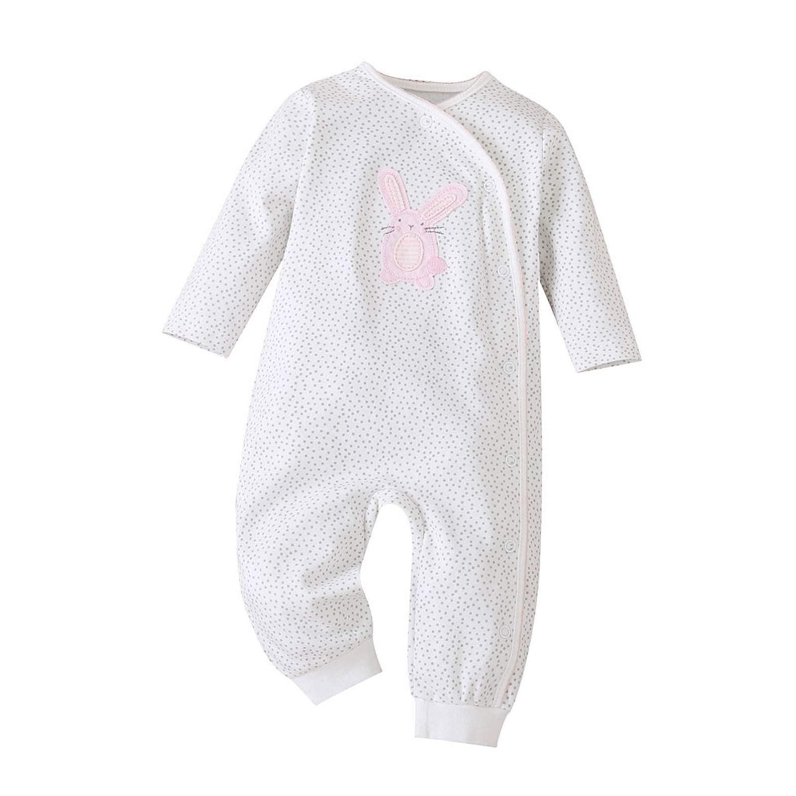 amropi Bambina Pagliaccetto 3 Pezzi Ragazze Jumpsuit Manica Lunga Cotone Tutine 0-18 Mesi