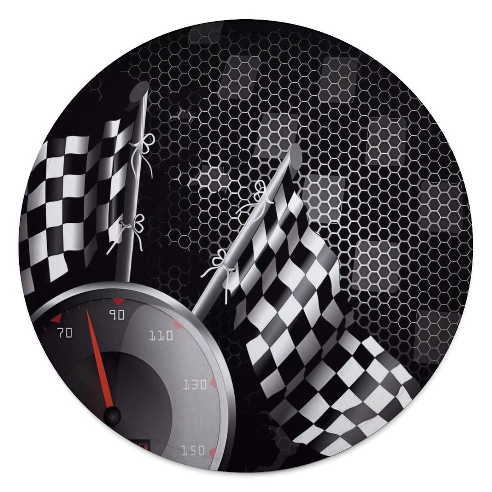 Couverture ronde en flanelle drapeau à carreaux 140cm pliable pour le canapé