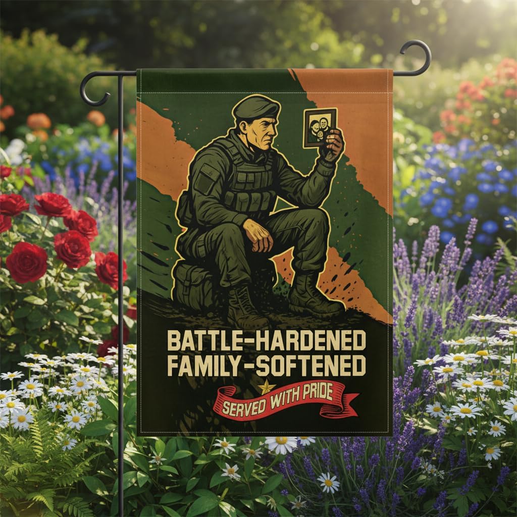 Army Family Tribute garden flag 12x18 In Doublesided Military Home Decoration for Veterans Appreciation, Service Member Support, Outdoor Yard Display, Durable Polyester All-Weather - Image 6