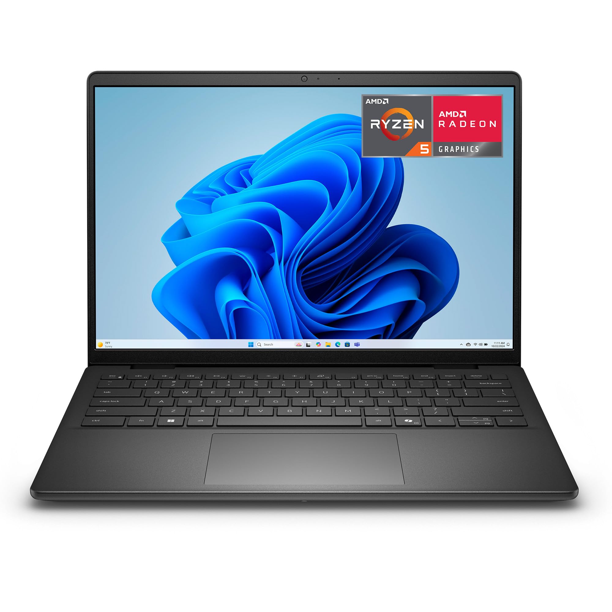 Dell 14 Laptop DC14255 14" 2K (1920x1200) Display, AMD Ryzen 5 220, AMD Radeon Grafica, 16GB DDR5 RAM, 512GB SSD, Windows 11 Home, Tastiera QWERTY IT Retroilluminata, Carbon Black