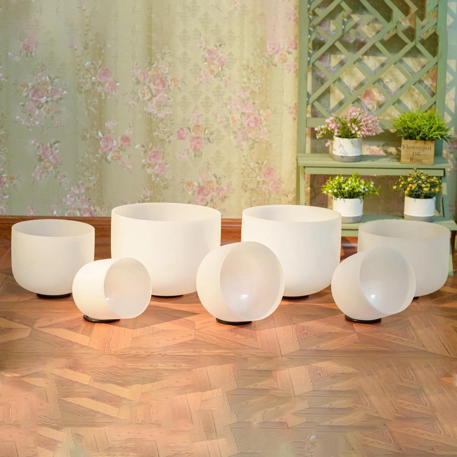 Hye-eun Juego de cuencos de cristal de 432 Hz, 6 – 12 pulgadas, perfectos de cuarzo, juego de 7 cuencos tibetanos para sanación de sonido, relajación y alivio del estrés, con 2 bolsas de transporte