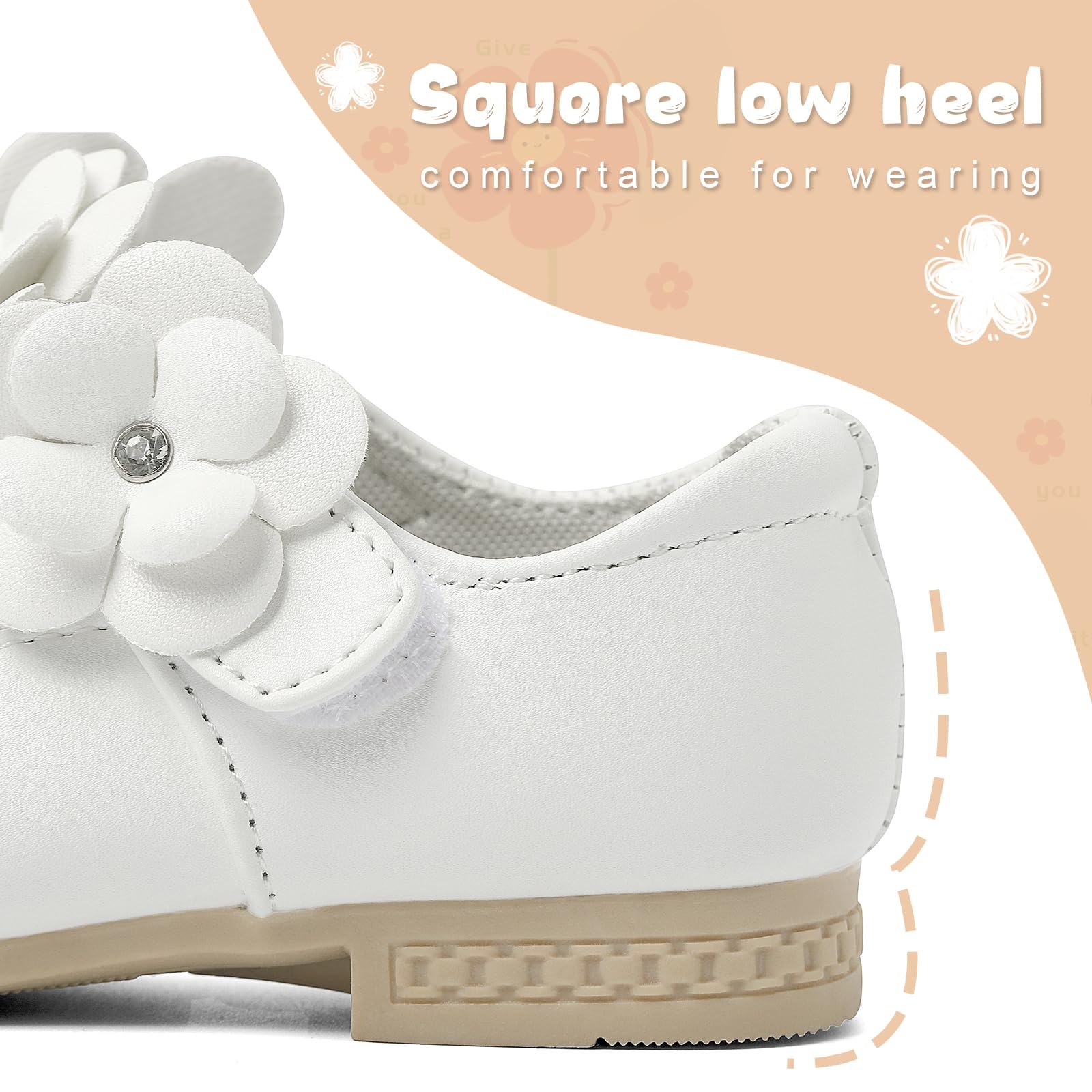 Ballerine da Bambina Mary Jane Basse Vestito Scarpe pour Ragazze Stile Principessa Ballerine