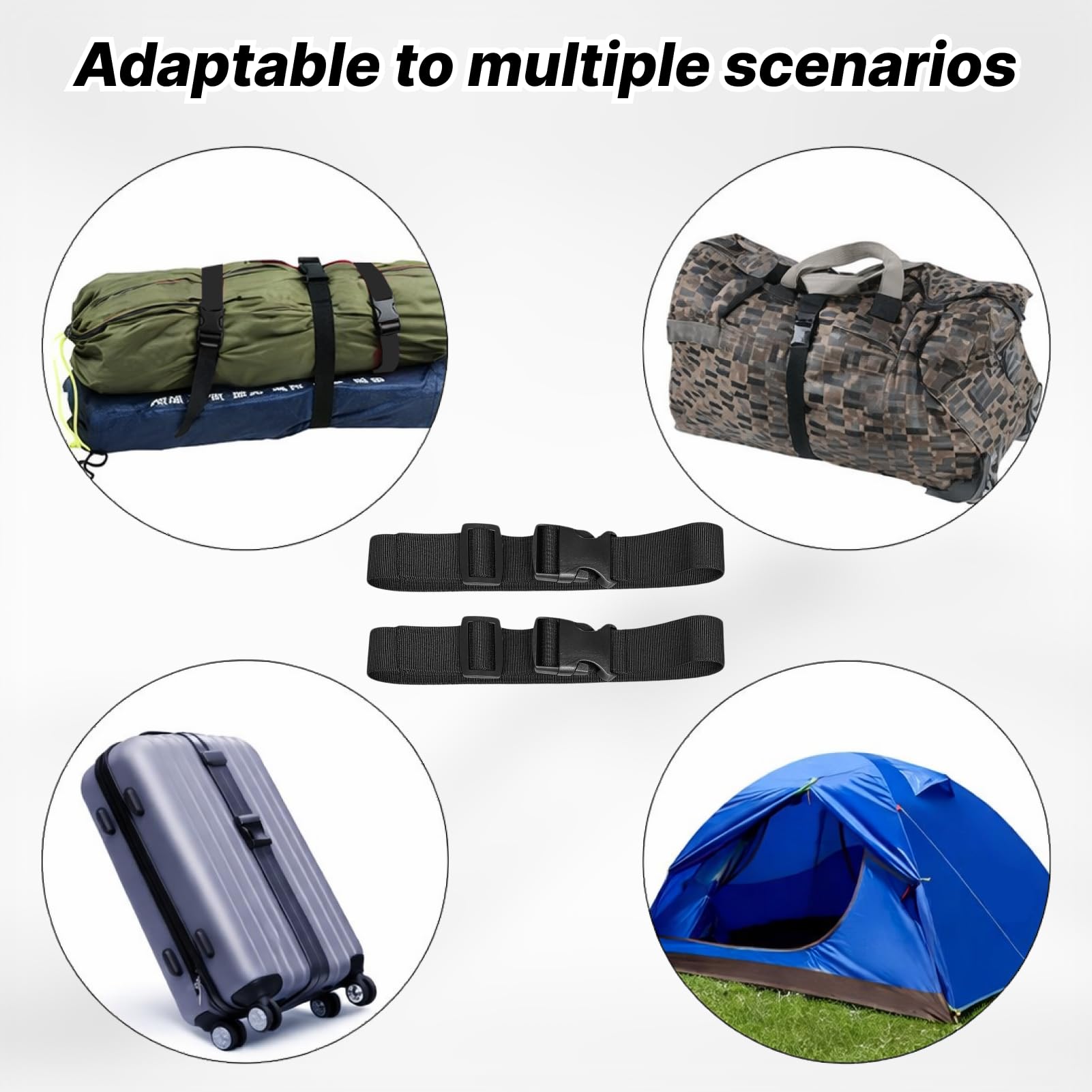 4 Stück Verstellbarer Brustgurt Rucksack, Brustgurte mit Schnappschnallen, Allzweck Gurtband, Rucksack Zubehör, Ideal für Wandern, Reisen, Klettern, Camping, Robust (2,5 cm x 100 cm, Schwarz)