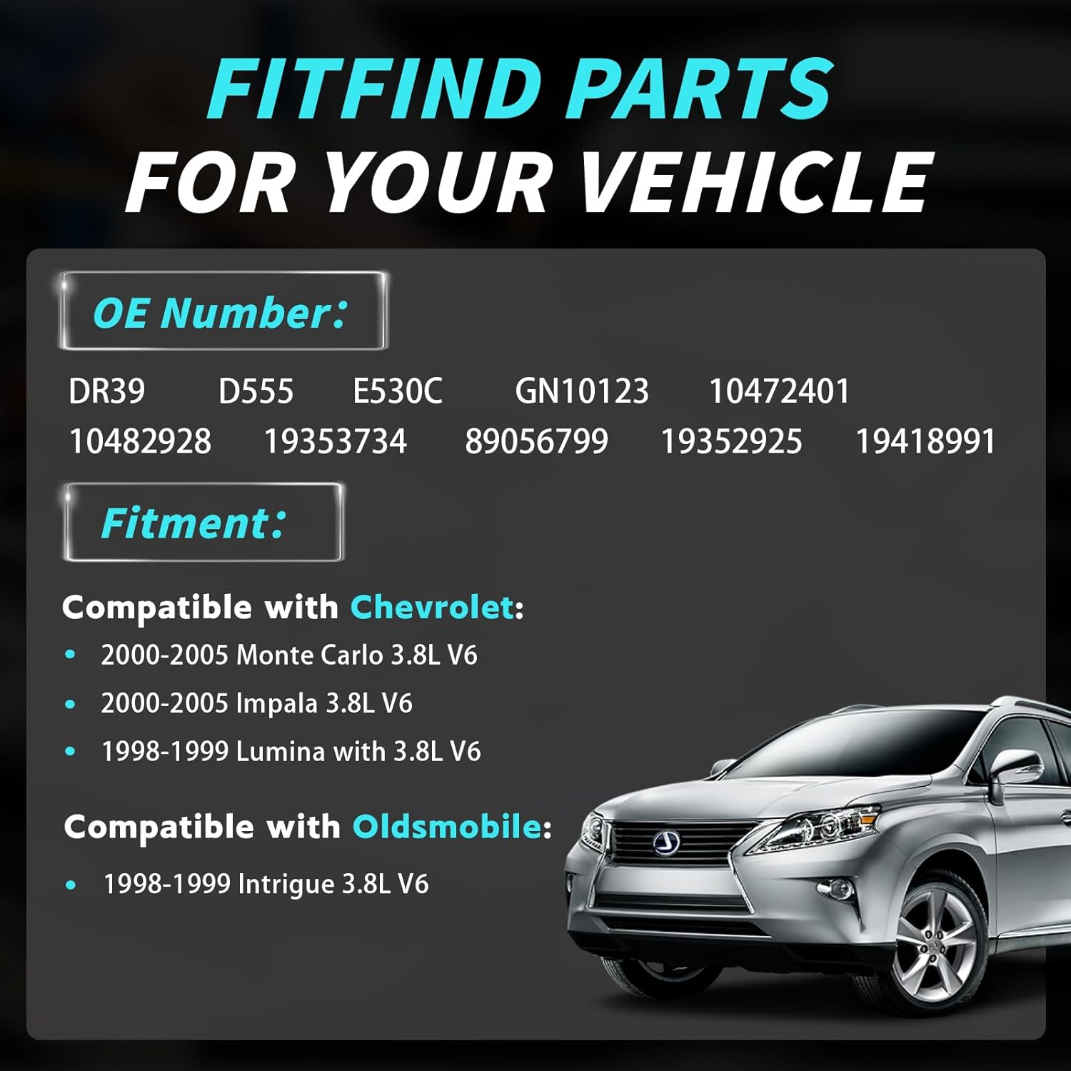 Set of 3 Ignition Coils Pack DR39 D555 E530C with 6 Iridium Spark Plugs and Spark plug Wire Set Compatible with 1996-2005 Chevrolet Impala Monte Carlo Buick LaCrosse Lucerne Pontiac Grand Prix