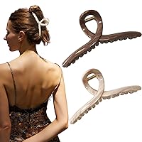 Vista 20 de Pinzas para el cabello de 4.3 pulgadas, grandes, antideslizantes, grandes mate, clip de mariposa para cabello fino y grueso, paquete de 4