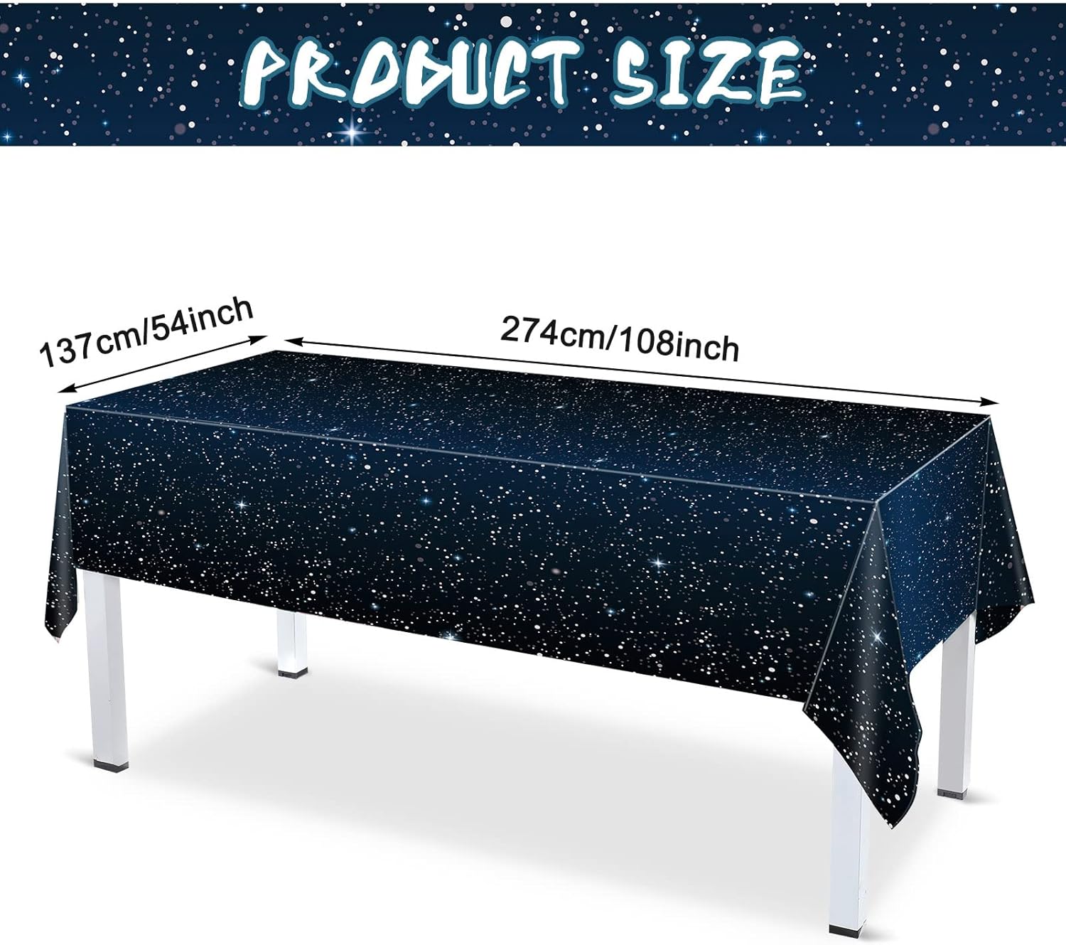 Tiamon 171 Pcs Galaxy Space Party Decoration Tableware Set Space Theme Birthday Decoration Galaxy Tablecloth Paper Plates Napkins, Birthday Banner for 24 Guests Party Supplies (Fresh Style)