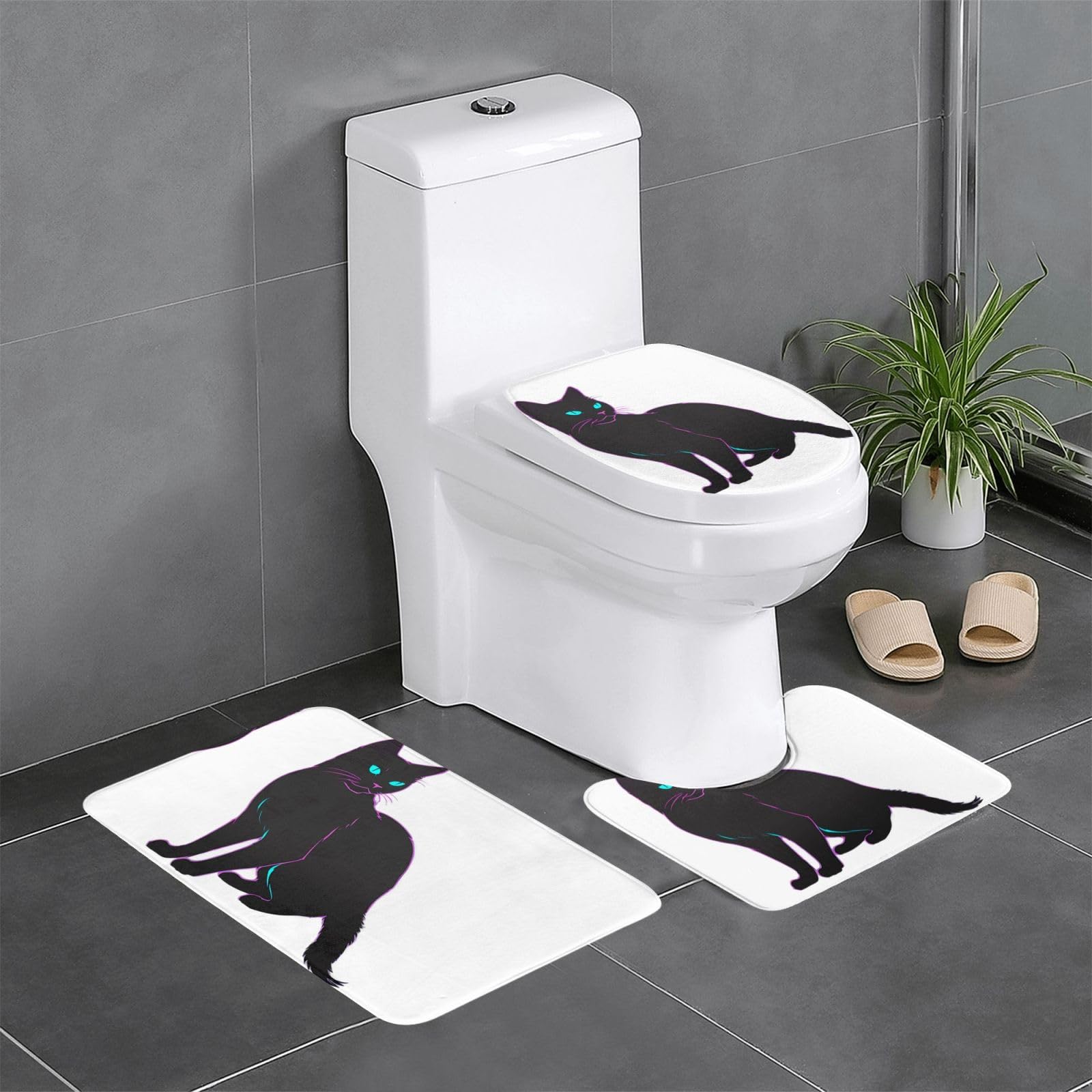 Tapis de sol antidérapants WHJSSF fluo pour sécuriser la salle de bain et les toilettes