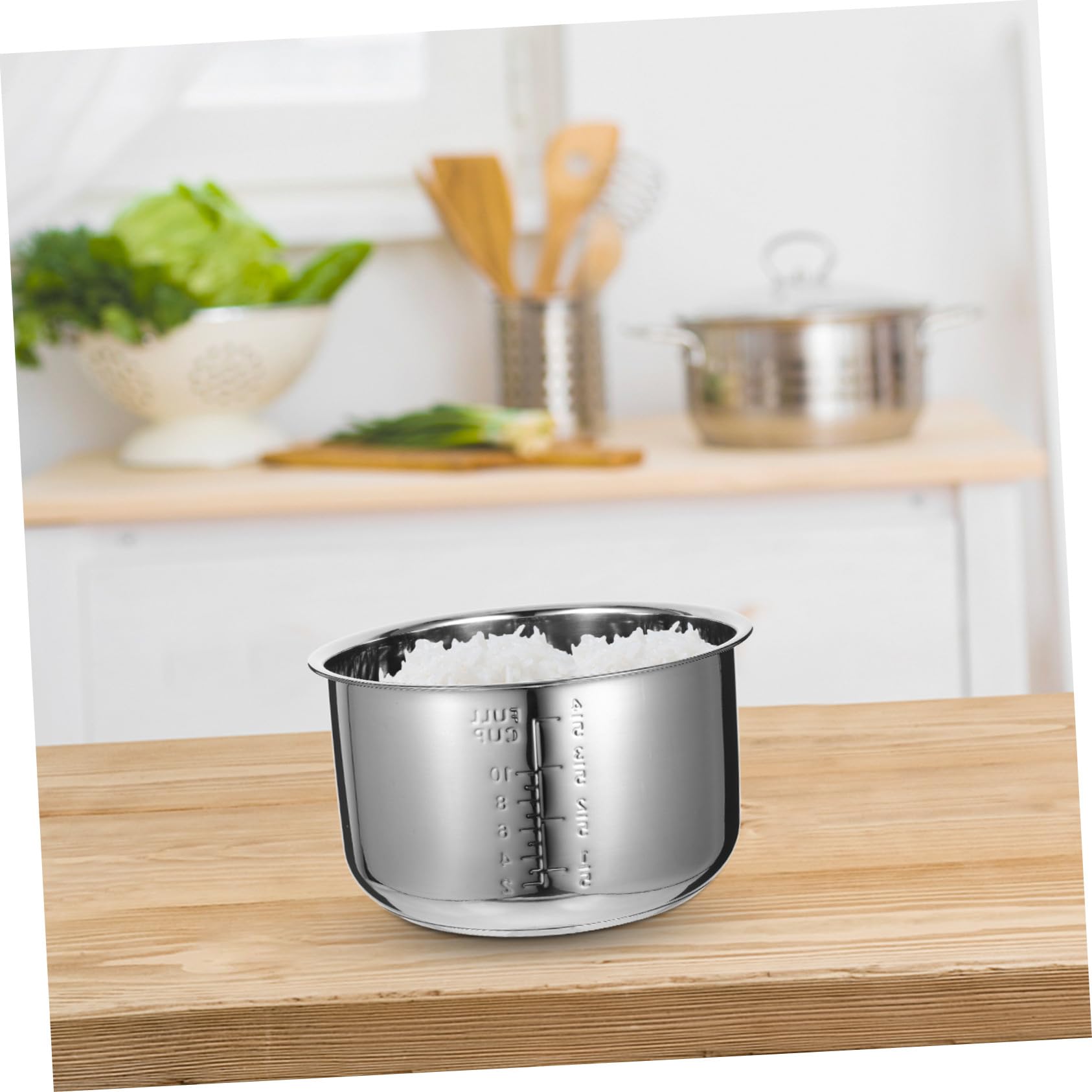 Cuvette Intérieure En Inox Pour Cuiseur à Riz - 4L, Surface Antiadhésive, Compatible Plusieurs Marques, Remplacement Facile