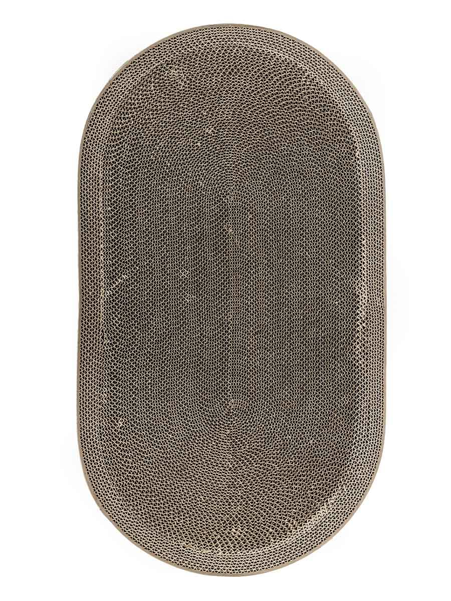 Petrebels Kratzpappe Ruby 60, Katzen Kratzbrett aus sehr stabilem Karton, Kratzkarton 60 x 32 x 34 cm, Farbe Weiß