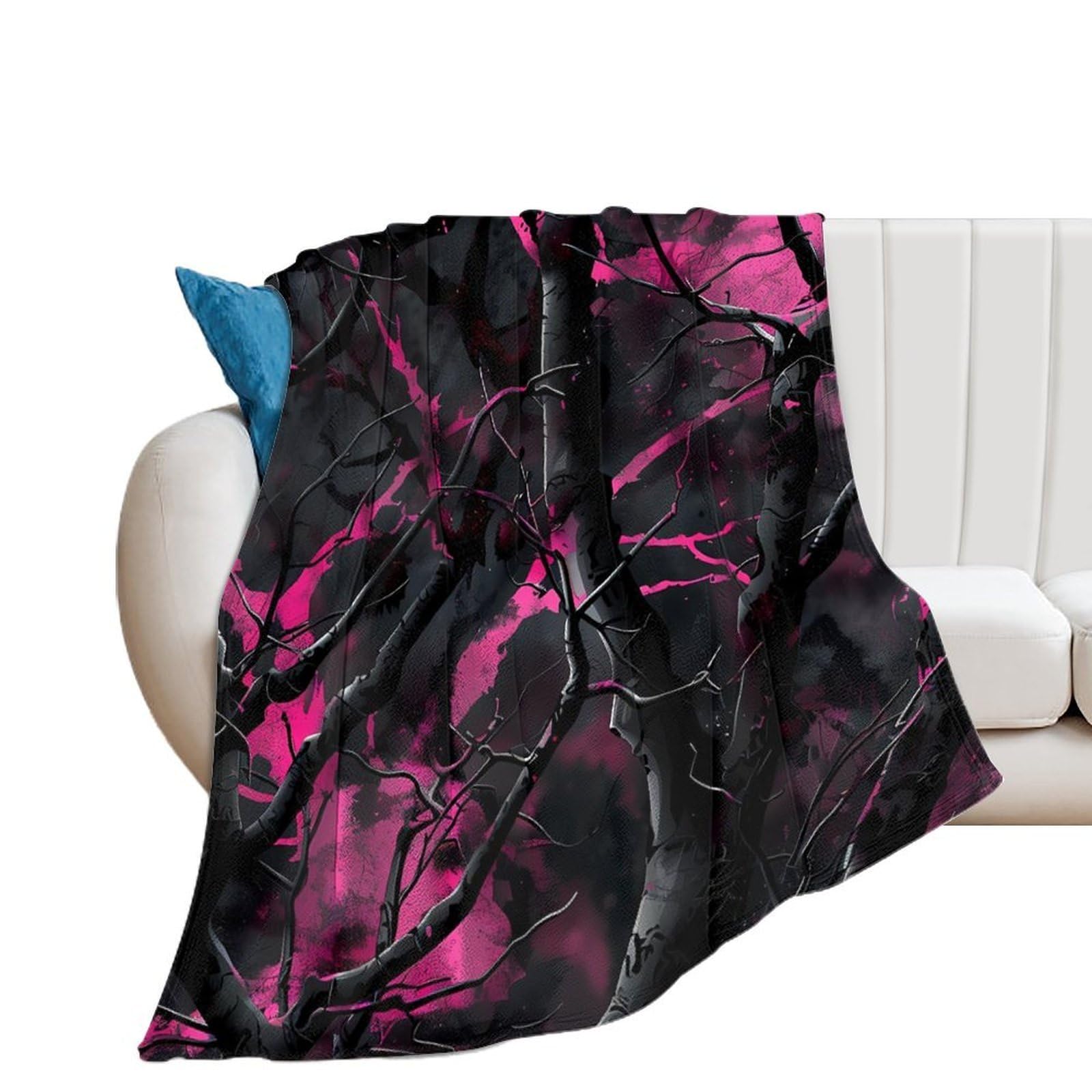NCLQVJXZKHW Muddy Women Camouflage Hunting Flannel Blanket Soft Throw Blankets Bed Couch Sofa Travel