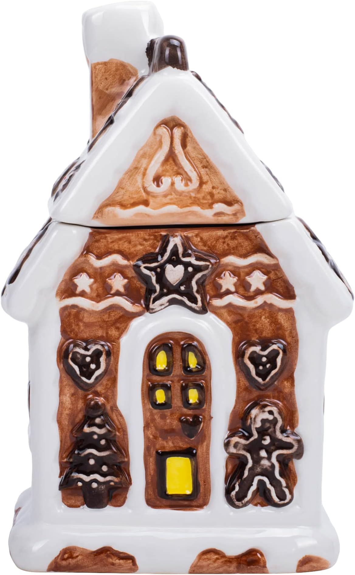 10.2-Inch Gingerbread House Cookie Jar
