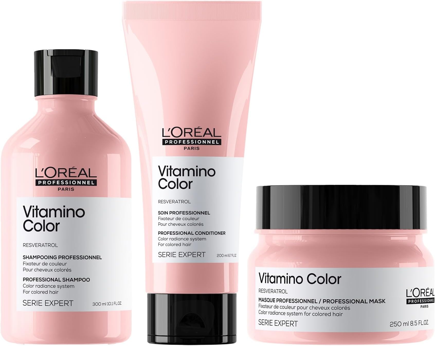 L'Oreal Profefssionnel Serie Expert PACK Vitamino Color Shampoo 300ml, Conditioner 200ml and Mask 250ml