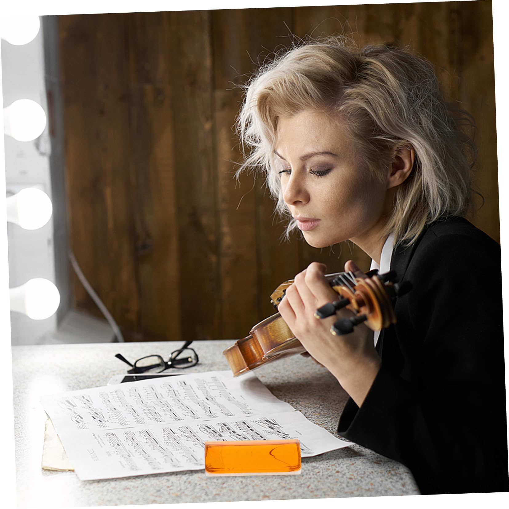 OFFSCH 1Pack for Violin Cello with Wooden Case Durable Less Dust for Beginners Practitioners