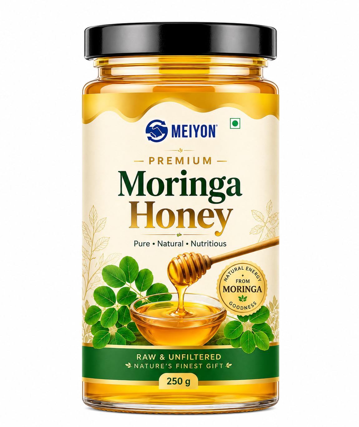 Meiyon Moringa Honey | Drumstick Flora Honey I Moringa flower Honey- Pure & Natural (250g)-image-37