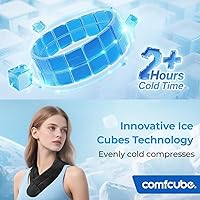 Vista 2 de Bolsa de hielo para el cuello para el dolor cervical y la refrigeración, 2 horas de larga duración bolsa de hielo frío para lesiones en el cuello