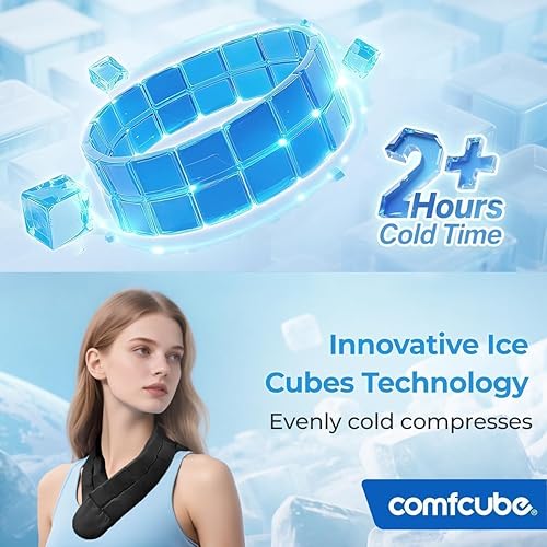 Miniatura 2 de Bolsa de hielo para el cuello para el dolor cervical y la refrigeración, 2 horas de larga duración bolsa de hielo frío para lesiones en el cuello