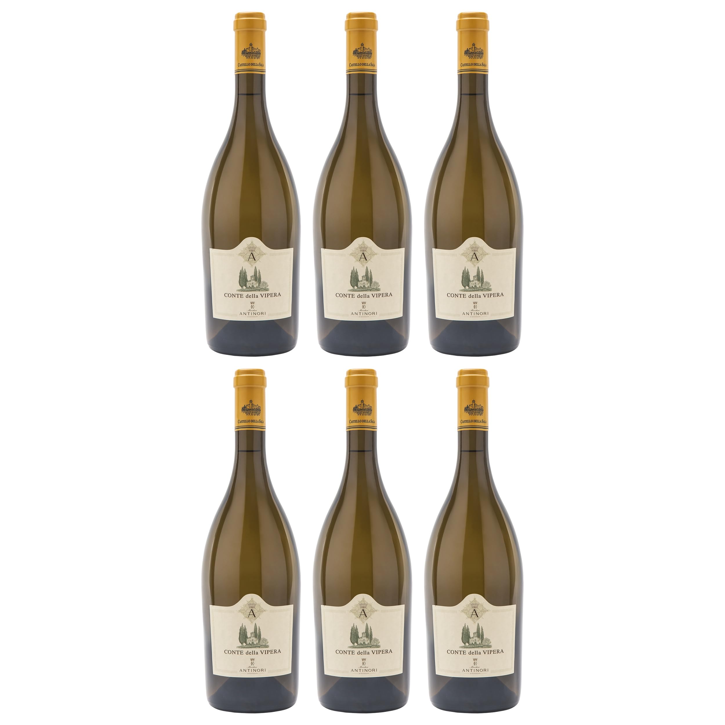 Conte della Vipera Umbria IGT Weisswein Weiss Italien inkl. FeinWert E-Book (6 x 0.75 l)