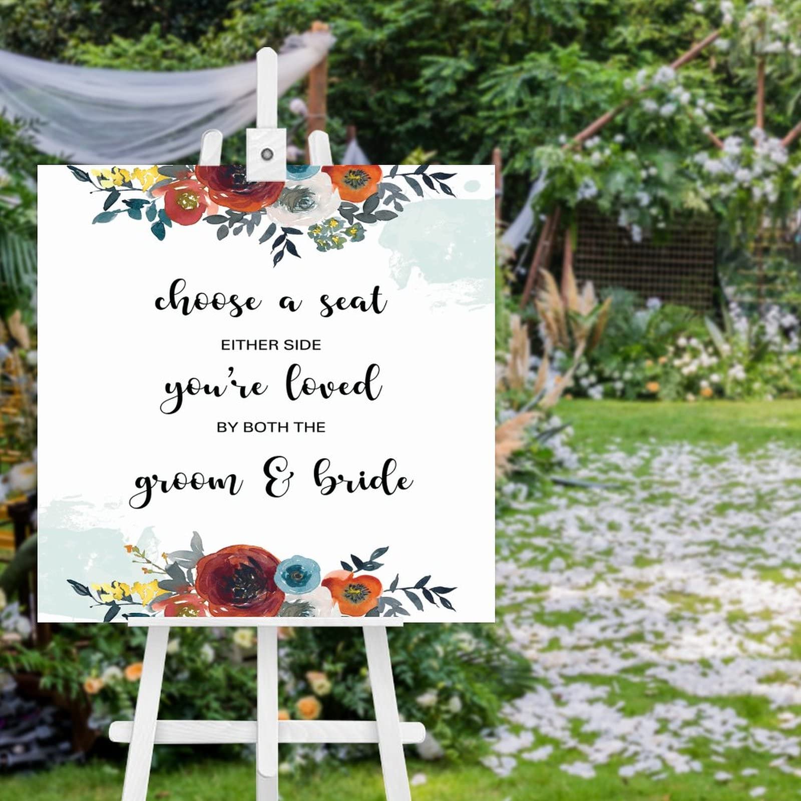 Panneau de bienvenue de mariage champêtre en bois pour guider les invités