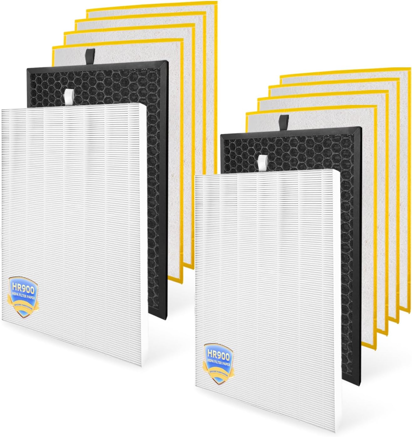 HR900 Filter Replacement Kit Compatible with Winix HR900 Ultimate Pet Air Purifier,Part # 1712-0093-00 and 1712-0094-00, 2 Set