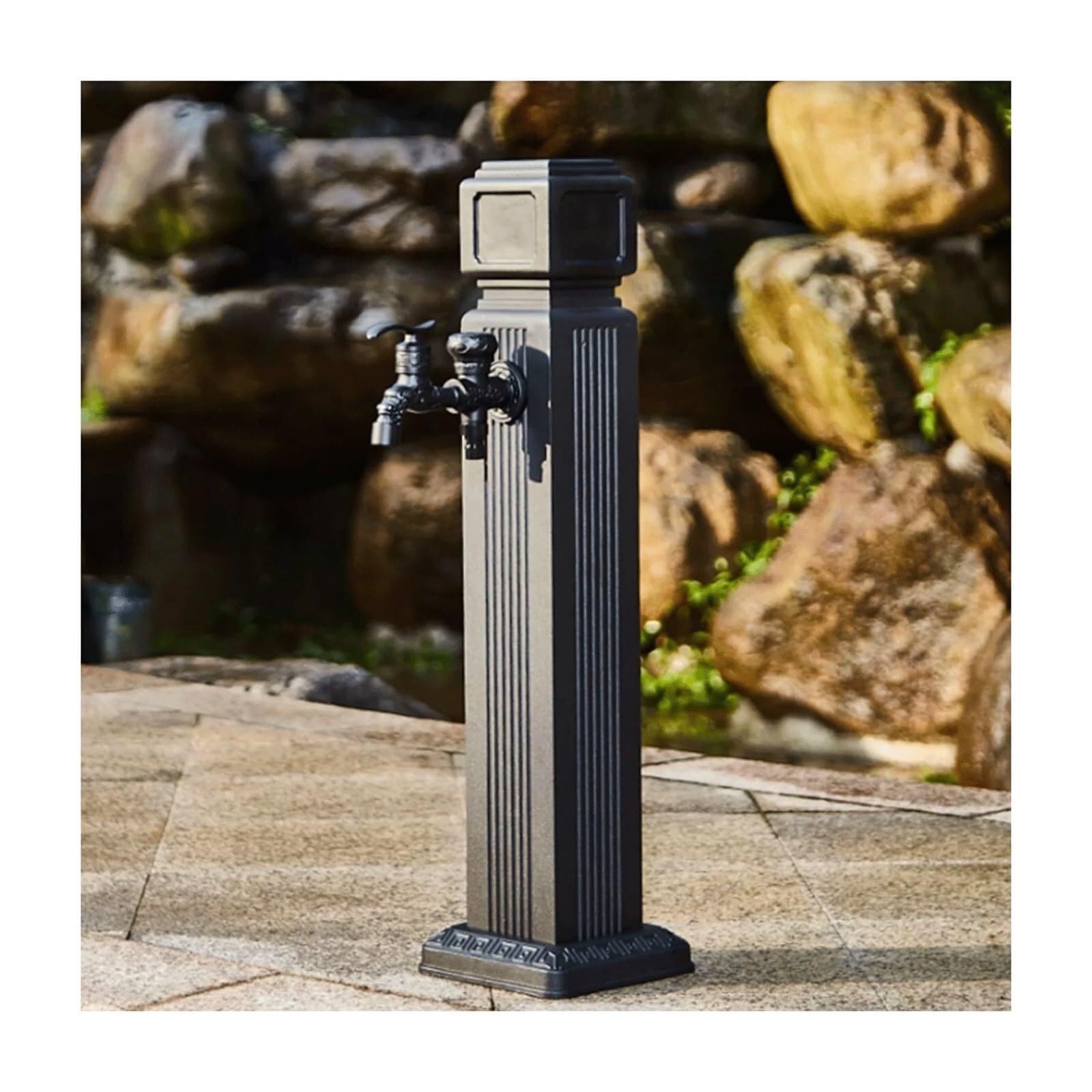 XDLEDMKIZ Garden Water Dispenser with Double Outlet Faucet for Outdoor Decorative Fountain and Antifreeze Function