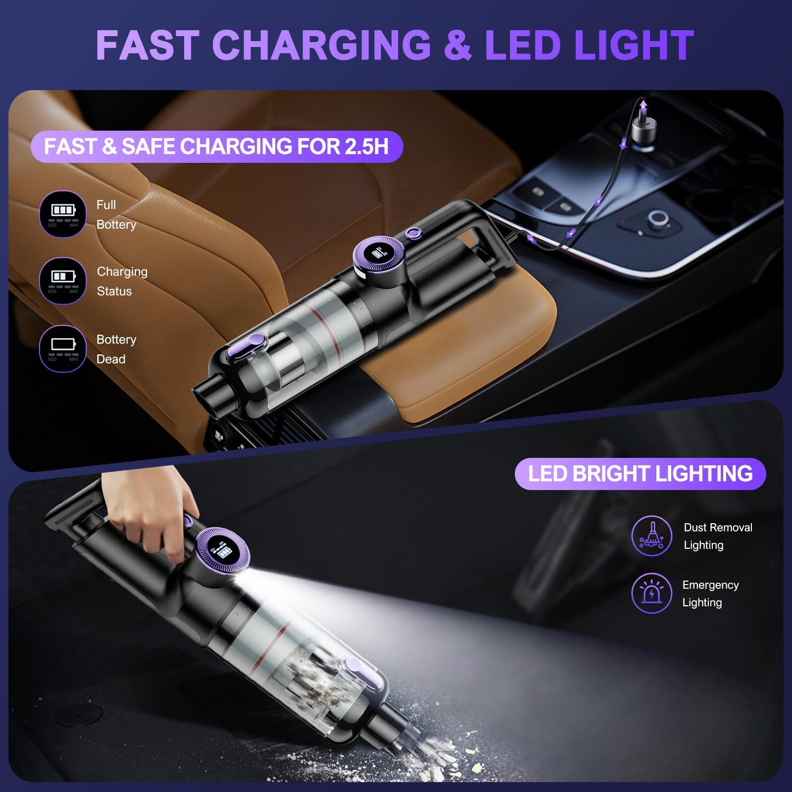 Sigarettenas Opzuigen Nat En Droog Tweeërlei Gebruik Stofzuiger 12V 120W... - Vicedeal Car Vacuum Cleaner Cordless