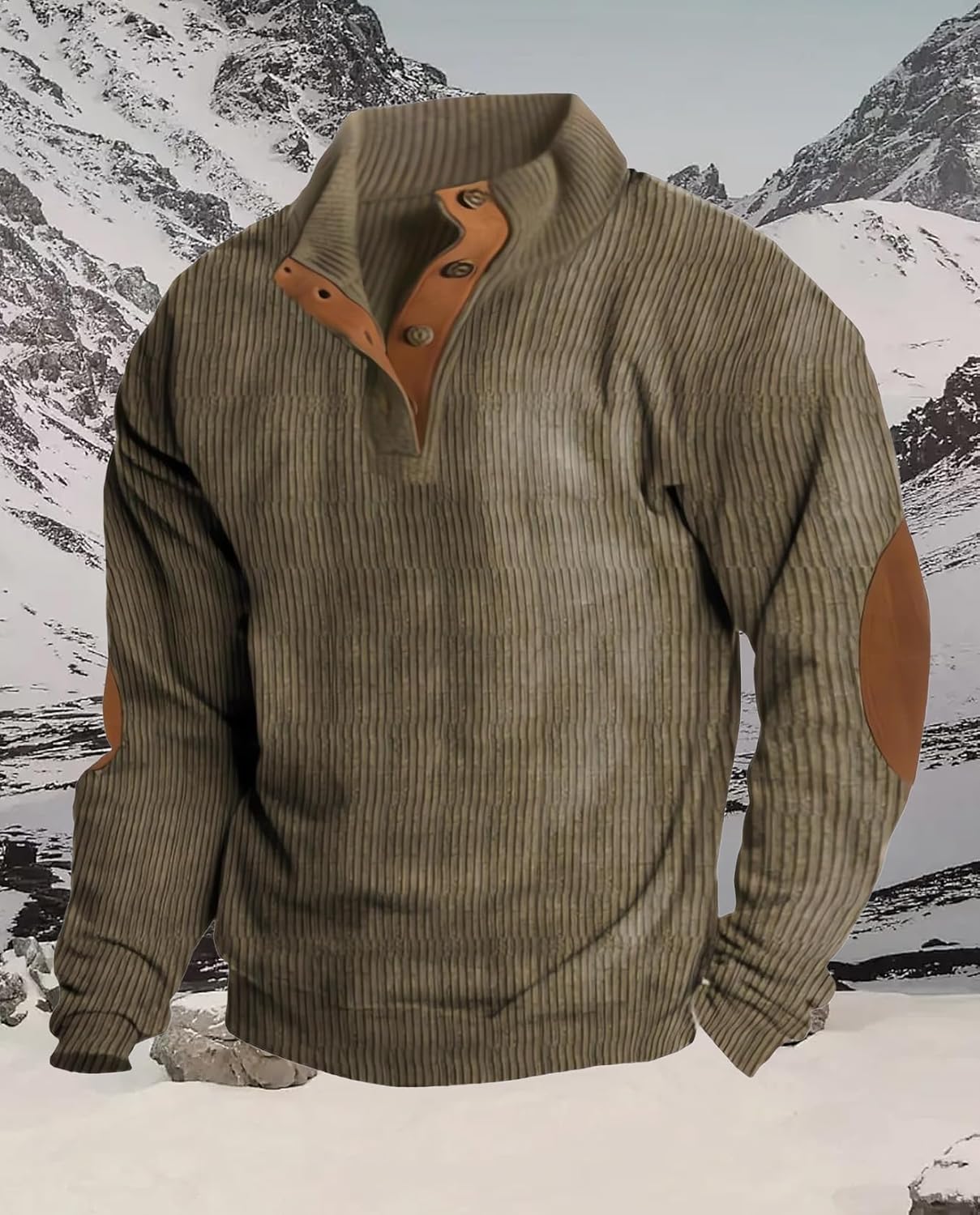 Western Sweatshirts for Men Aztec Retro Pullover Quarter Zip Sweatshirt Mens Stitching Color Fleece Sweatshirt - Image 3