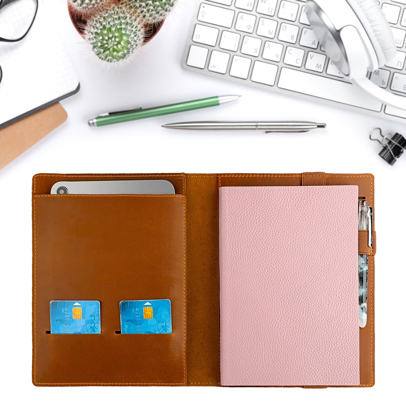 Portfolios Hülle, stoßfestes Design, Trageorganisatoren, Lederstruktur für Reisen und Meetings, Notebook Hülle