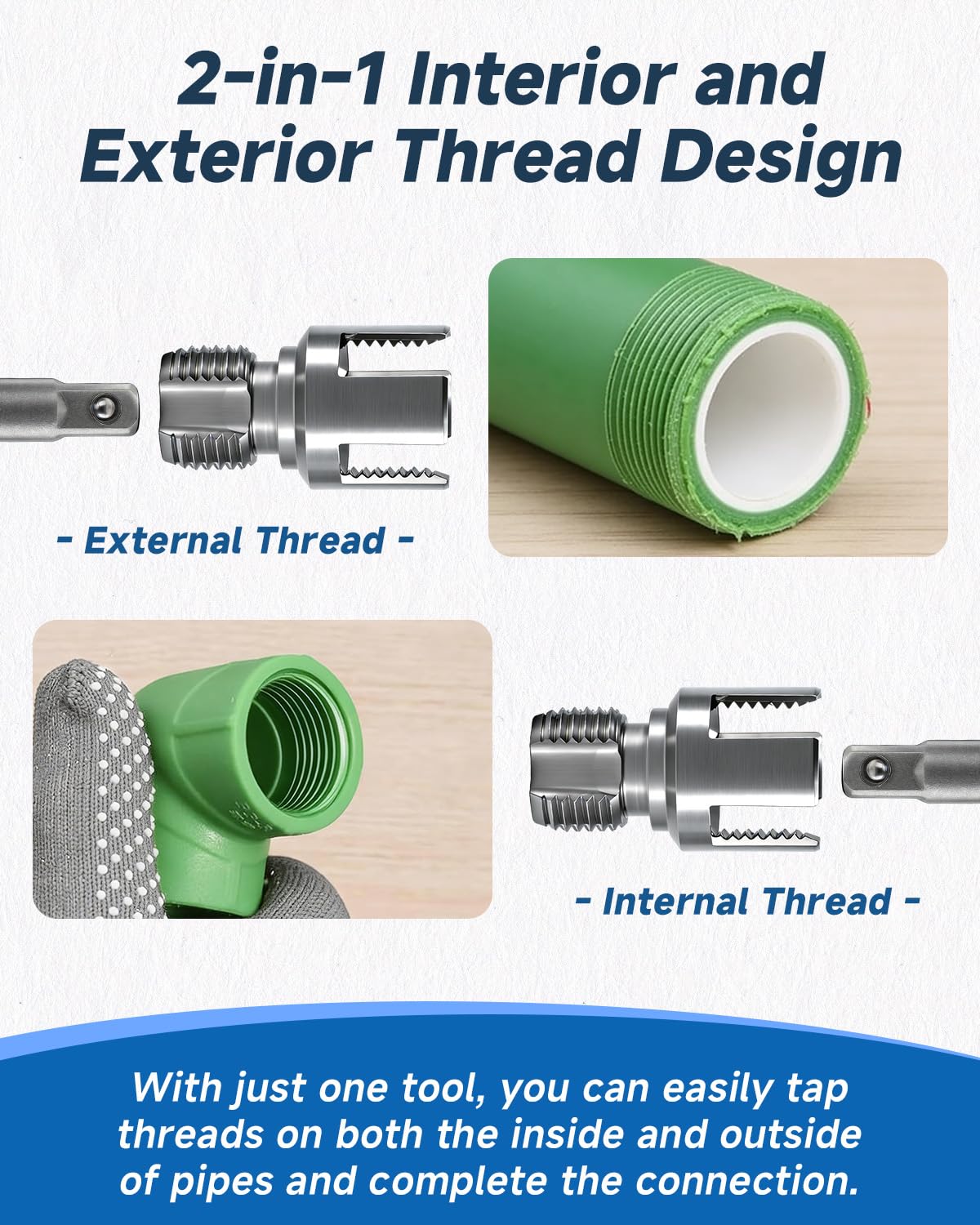 Pipe Tapping & Threading Tool Kit - 3 Sizes -3 Pipe Tapping & Threading Tool Kit - 3 Sizes -3