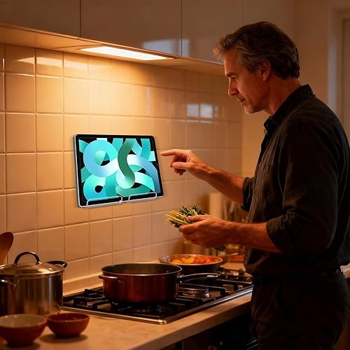 Miniatura 9 de Tablet Wall Mount Holder  Acrylic Cellphone Stand - Phone Wall Holder,for Home Office Restaurant Teachers Chefs Gym Kitchen Retail Store Hotel