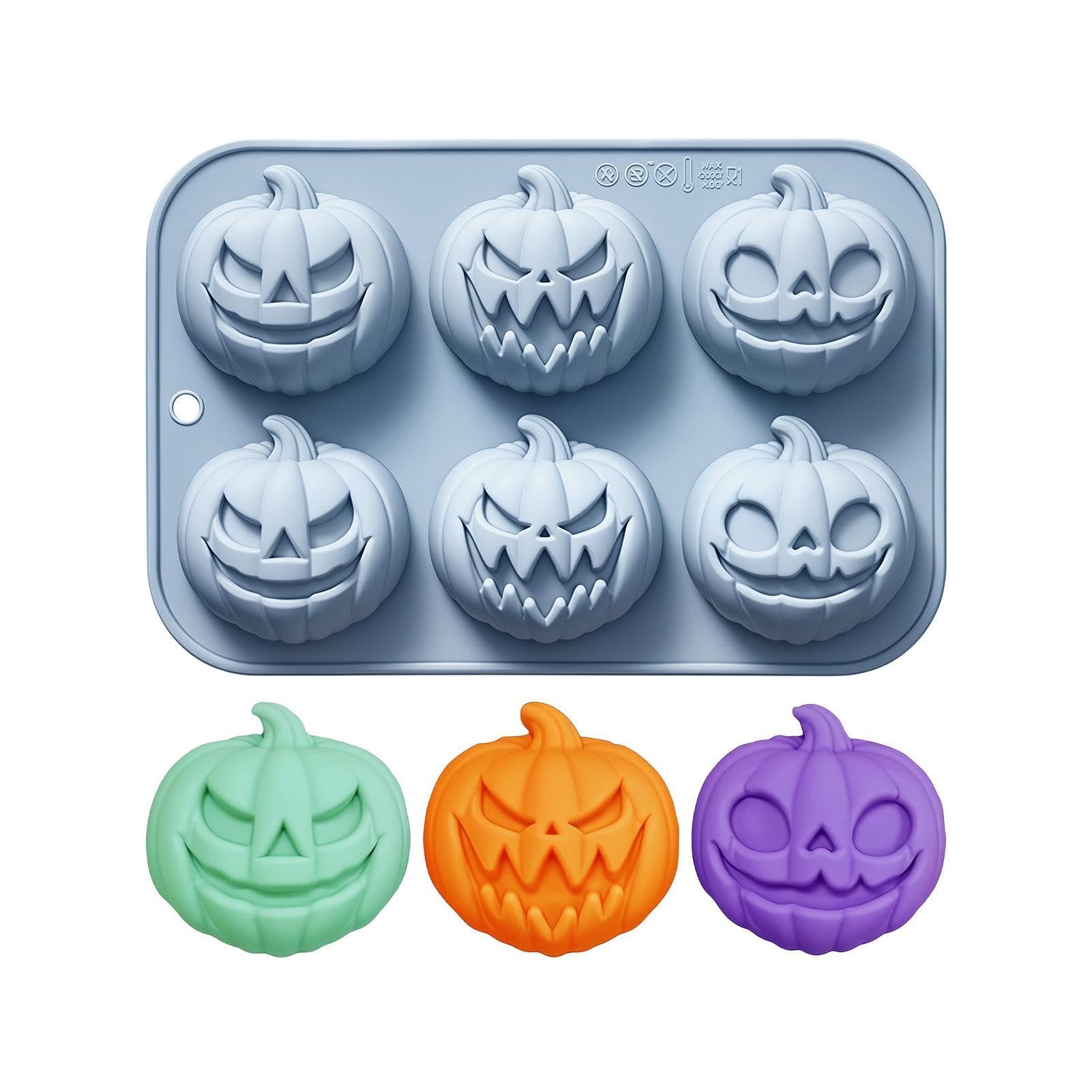Stampo in Silicone a Forma di Halloween 6 Cavità Silicone Facile Sformatura