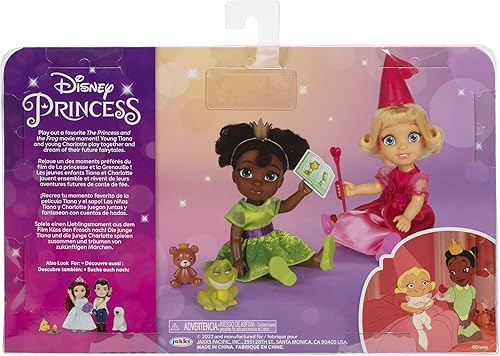 Miniatura 7 de Disney Princess Set de regalo de muñecas pequeñas Young Tiana y Charlotte