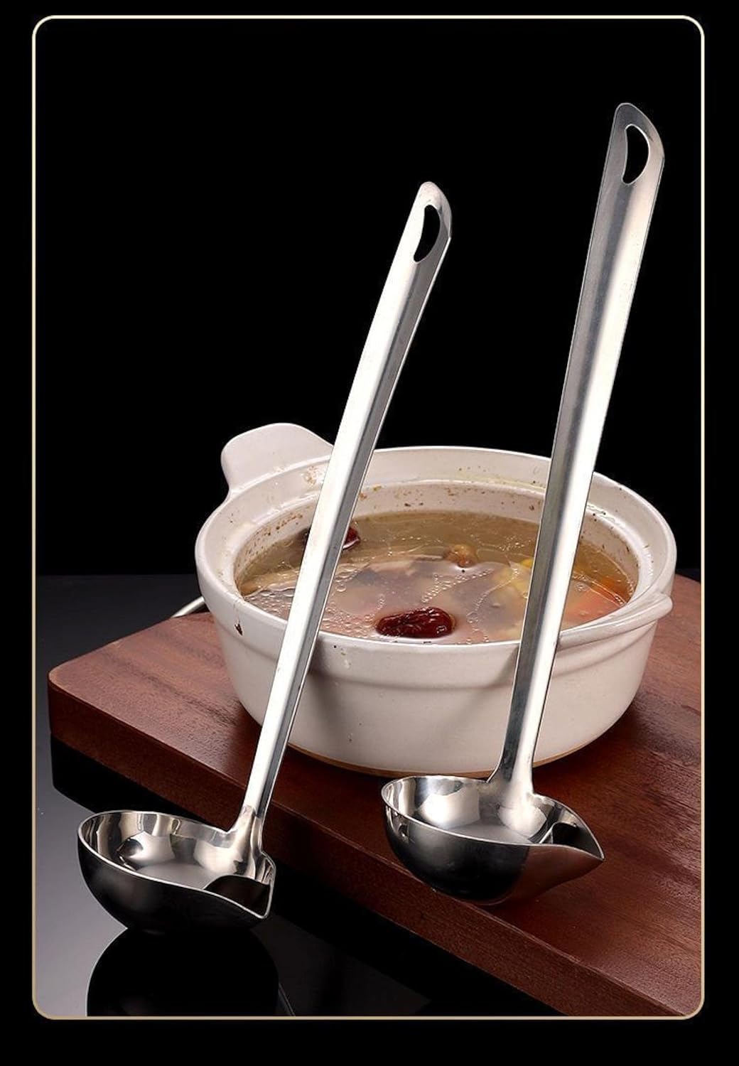 WEBERT Stainless Steel Oil Filter Spoon Holds Soup Spoon Oil Division Spoon Household to Soup Oil Spoon Oil Filter Artifact Oil Separation Spoon to Avoid Oil Large Grease Trap Scoop for Two