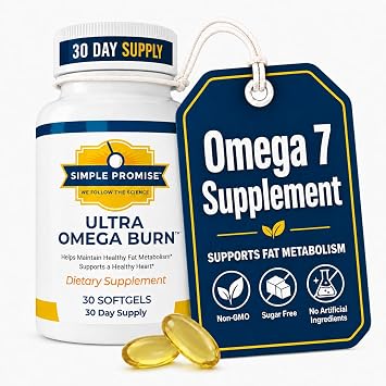 Ultra Omega Burn - Omega-7 Softgels for Women and Men - Palmitoleic Acid