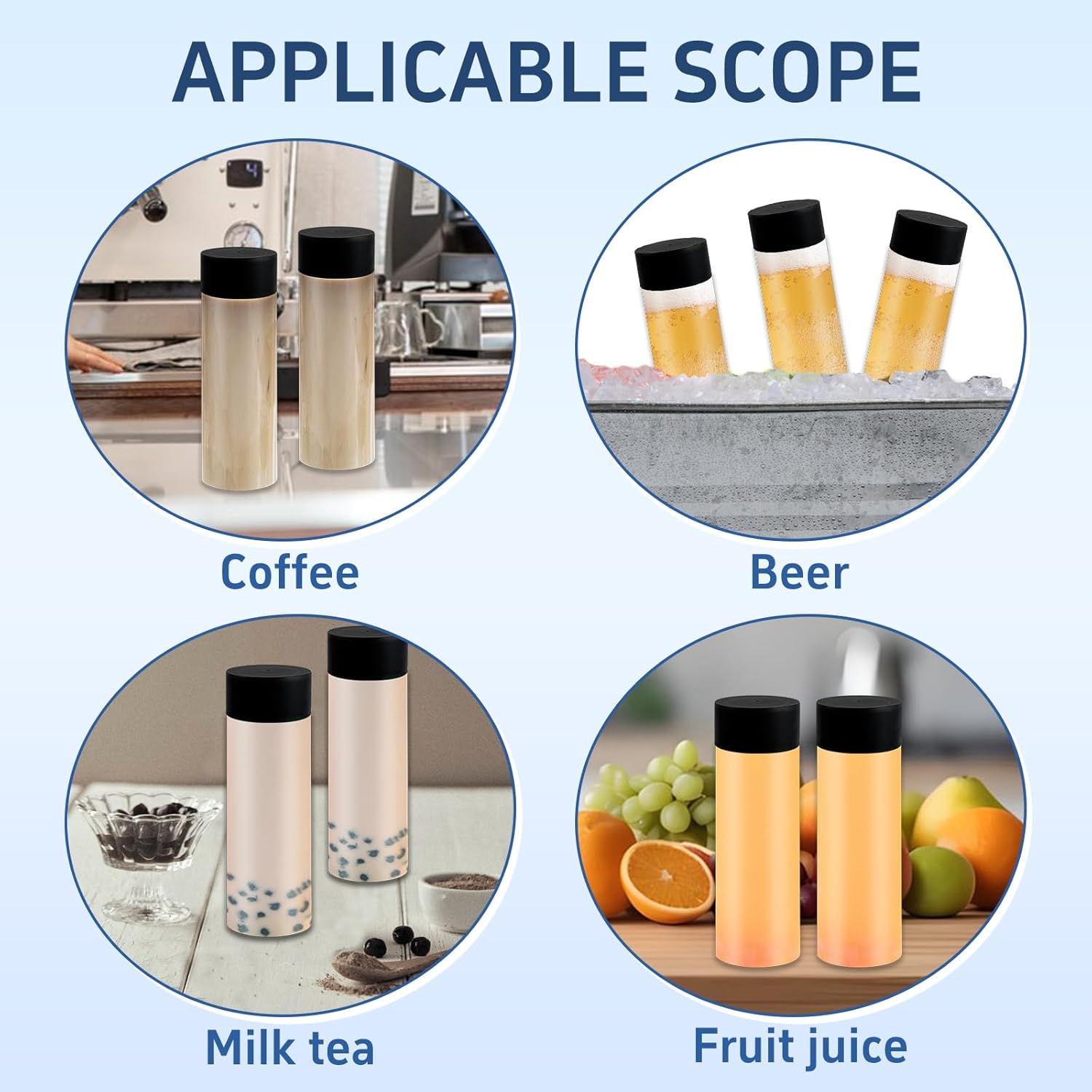 Rainmae 24 Pcs Sensory Bottles with Lids, 10 oz/ 300 ml Leakproof Clear Plastic Water Bottles Reusable Empty Sensory Bottles for Sensory Crafts Classroom Handmade Party Supply - Image 7