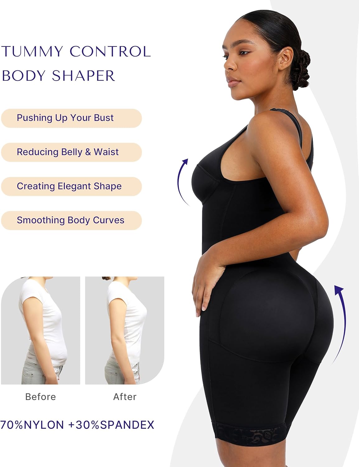 SHAPELLX Fajas Colombiana Shapewear for Women Tummy Control Butt Lifter Bodysuit Post Surgery Body Shaper - Image 4