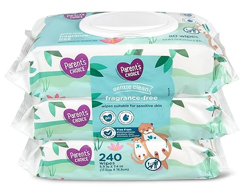 Parent's Choice Toallitas Húmedas para Bebés de Limpieza Suave Sin Fragancia Sin Perfume Sin Aroma Aptas para Piel Sensible Enriquecidas