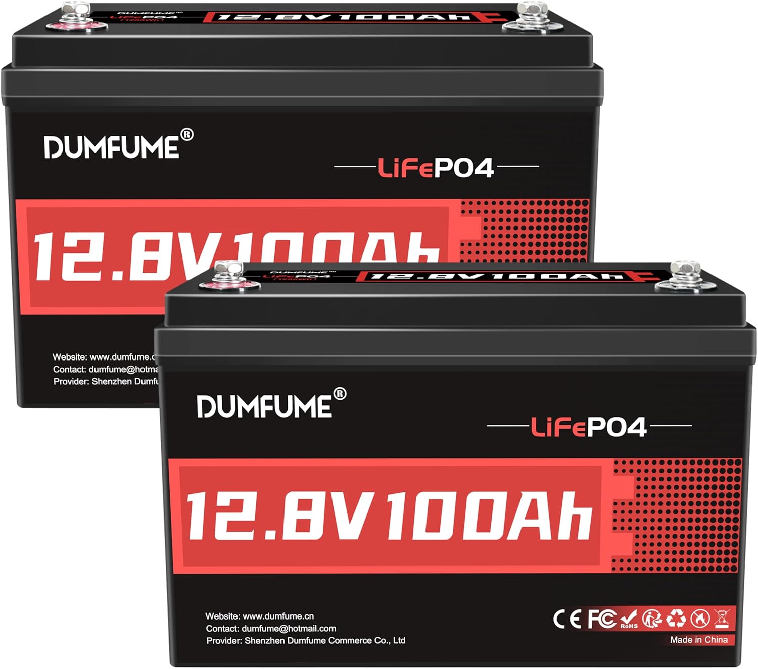 2 Packs 12V 100Ah LiFePO4 Lithium Battery,1280Wh BCI Group 31 Battery 100A BMS 6000+ Cycles,Ideally suited for RV,Photo voltaic Off-Grid Methods,Residence Power Storage