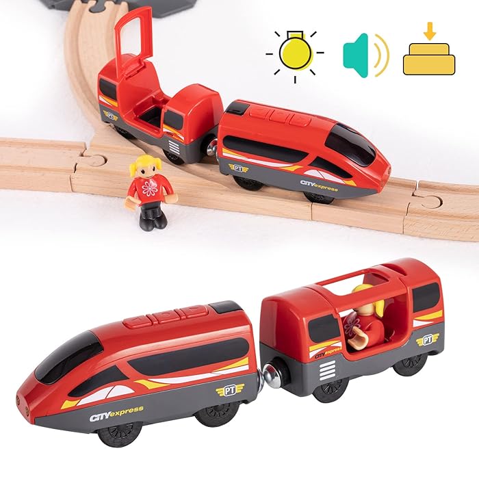 Buy BRINJOY Battery Operated Action Train, Powerful Engine