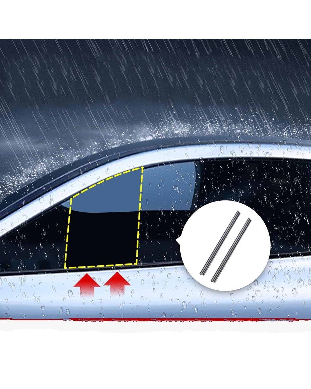 Escobilla limpiaparabrisas Para Chery Icar Limpiaparabrisas De Ventana Lateral De Coche De Vidrio Anti-lluvia Y Antiniebla Con Doble Tira Raspadora