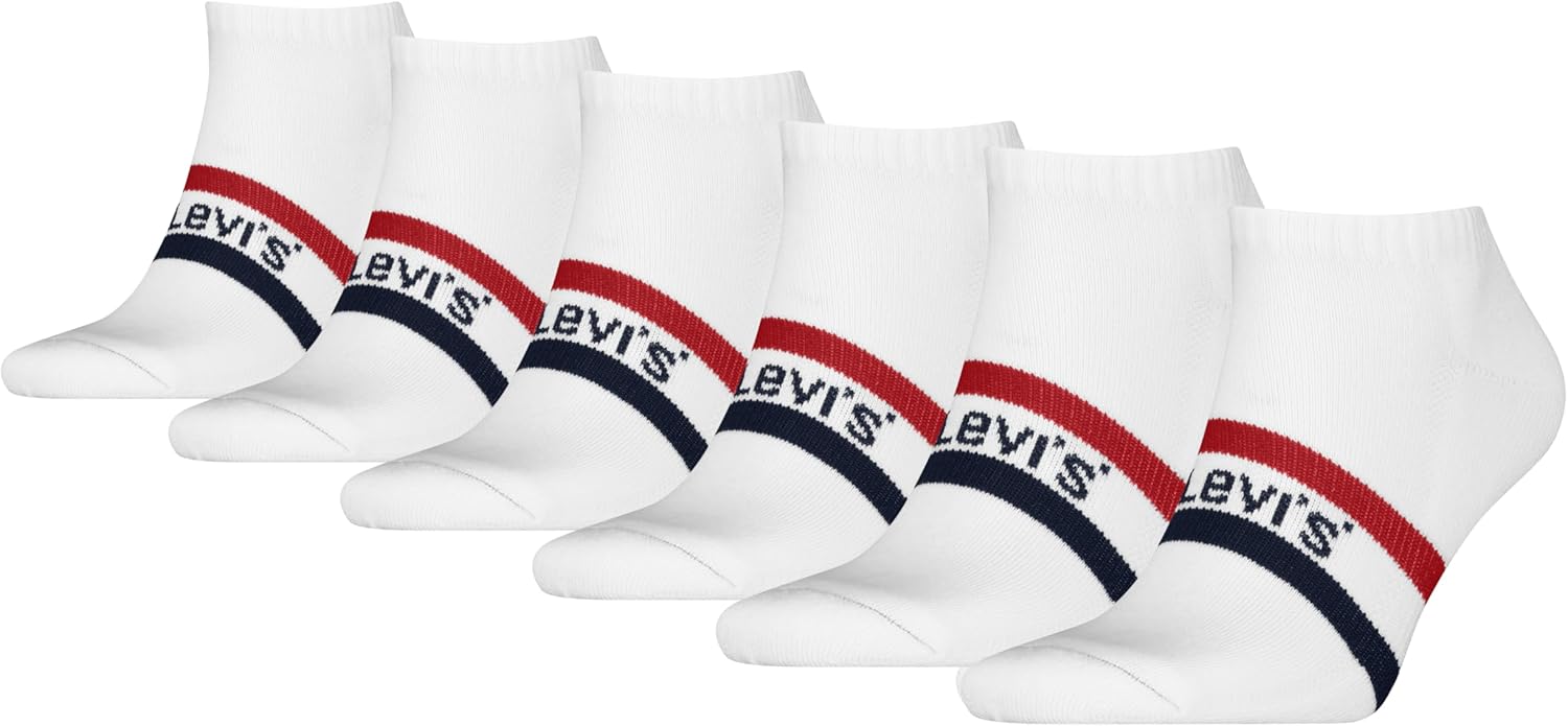 Levi's Men's 6-pack Low Cut Socks, Cushioned Footbed, Arch Support & Mesh Ventilation