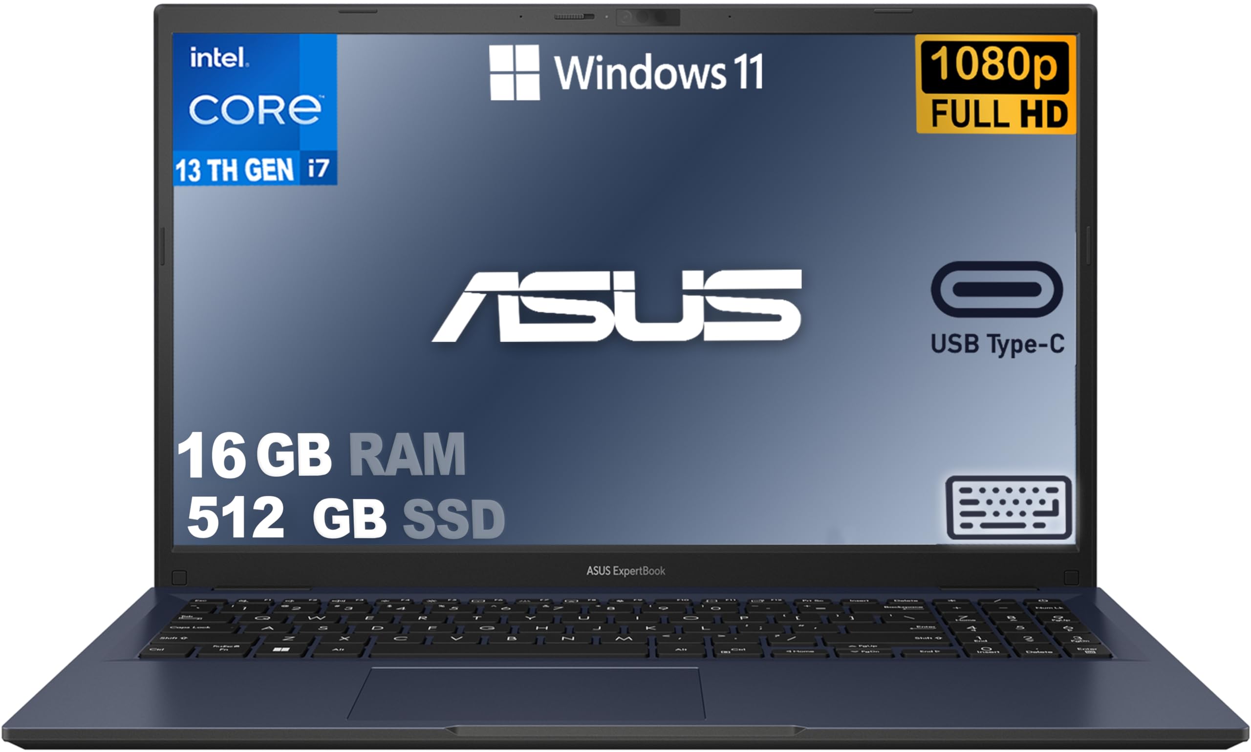 ASUS - Ordenador portátil i7 LED 15.6 FHD, PC 10 Core i7-1335U, 16