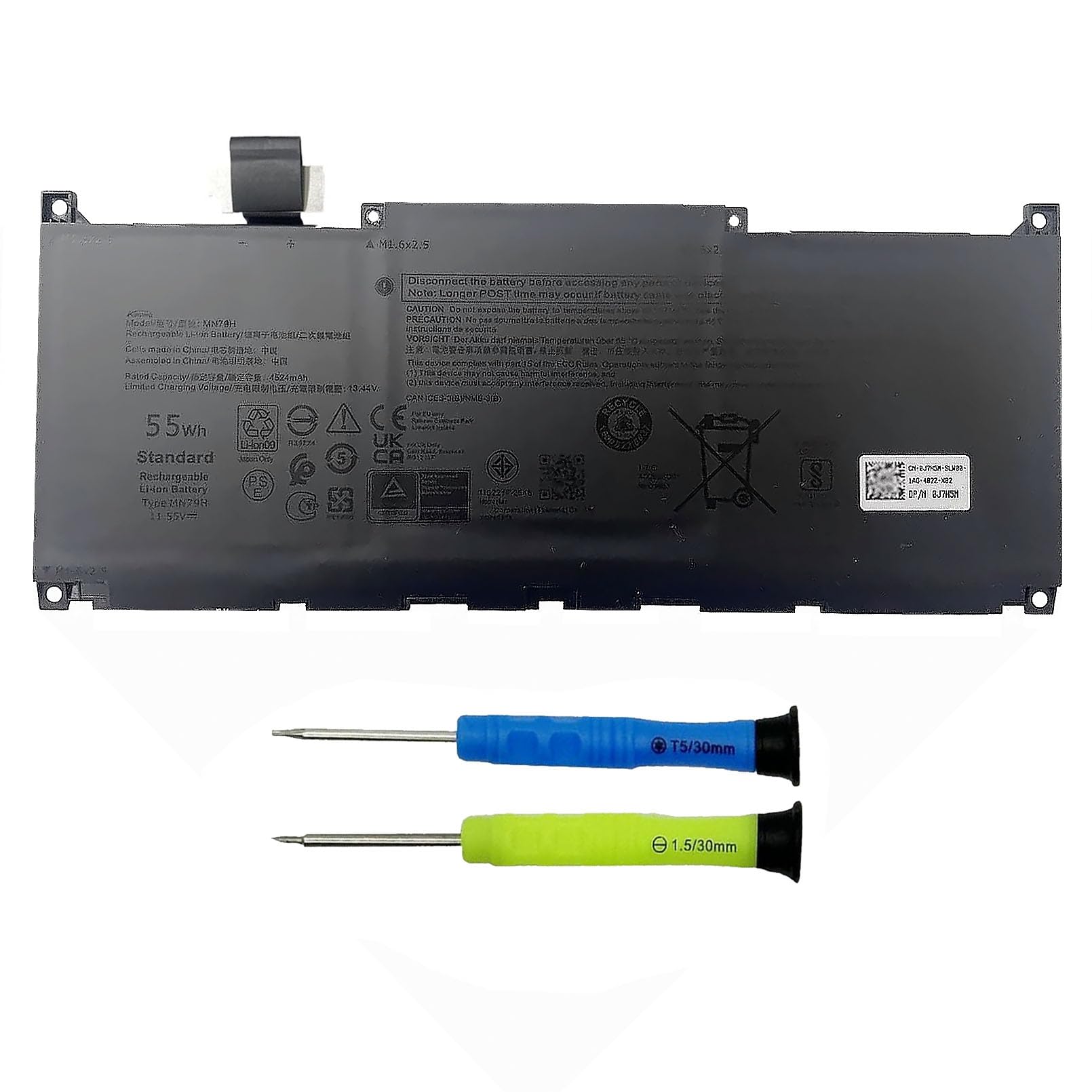 Amazon.com: AURUNHO MN79H 55Wh Laptop Battery Replacement for Dell