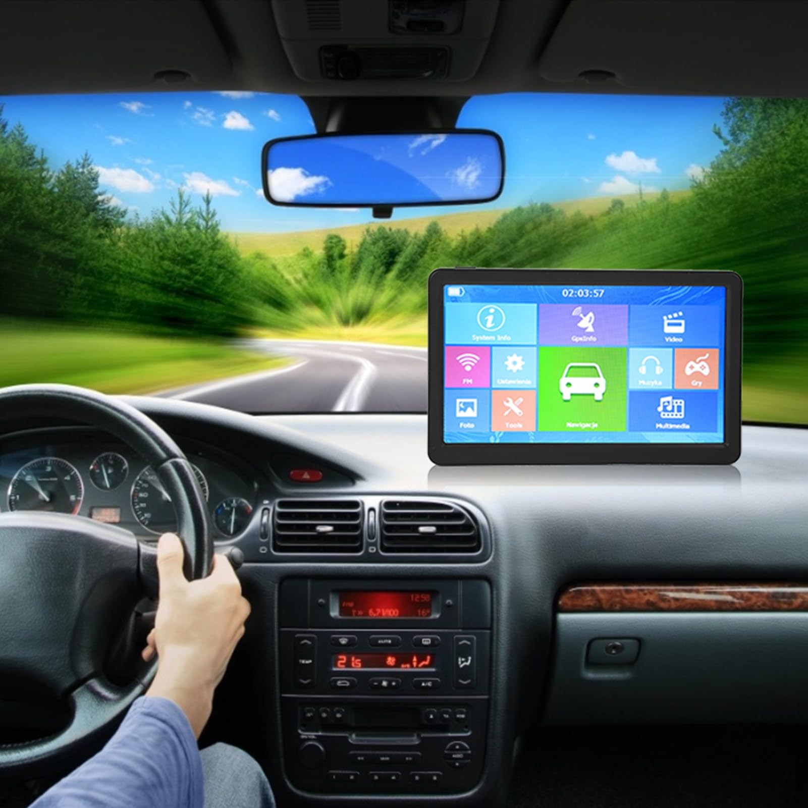 Navigation GPS Universelle 9 Pouces avec Mémoire de 16 Go pour