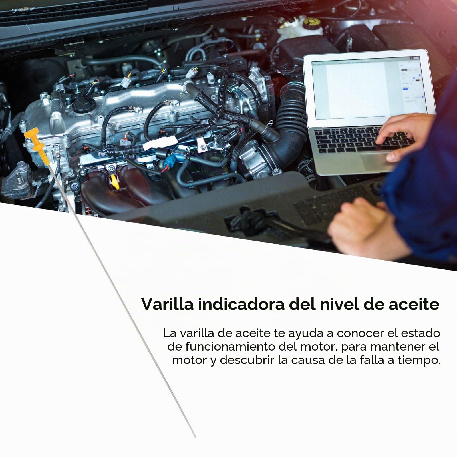 Varilla de Nivel de Aceite de Motor de Acero Inoxidable, Reemplazo 1174.49 para 106 205 206 306 405 Partner