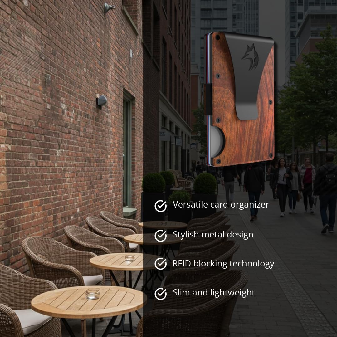 Slim RFID Blocking Wallet For Men - Light Weight, Durable & Compact- Minimalist Wallet With Money Clip (Walnut) - Image 7