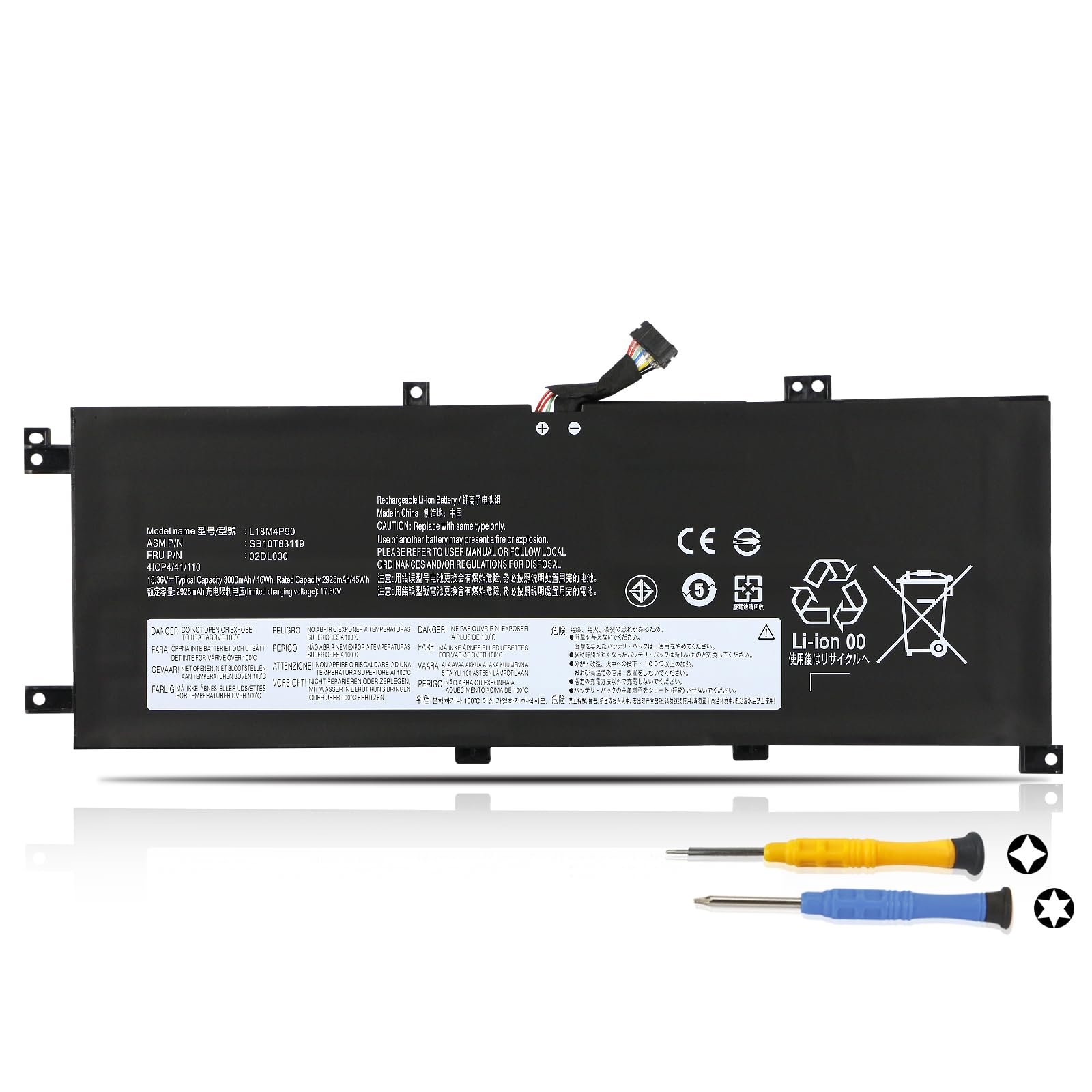 K KYUER L18C4P90 L18M4P90 Laptop Battery for Le-novo ThinkPad L13 Yoga 1st 2nd Gen 1 2 ThinkPad S2 5th Gen 2020 L18D4P90 02DL030 02DL031 02DL032 5B10W13933 5B10W13934 5B10W13935 SB10T83119 SB10T83120