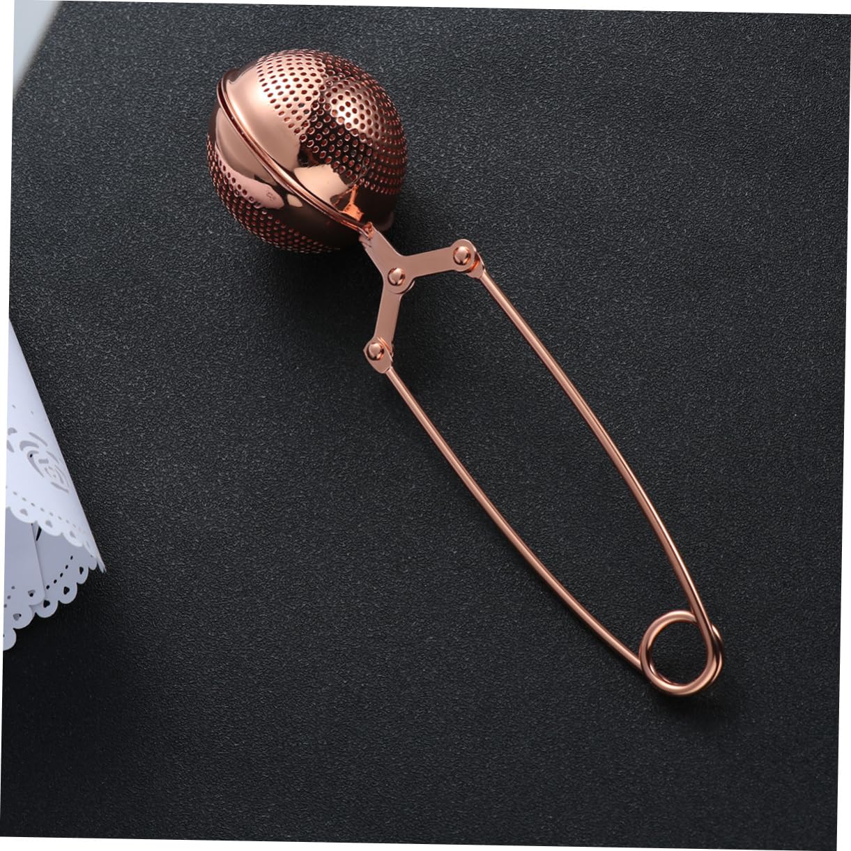 IMIKEYA 1Pc Stainless Steel Rose Gold Tea Infuser Strainer Filter Tool for Loose Leaf Tea Tea Ball Infuser with Handle for Optimal Brewing