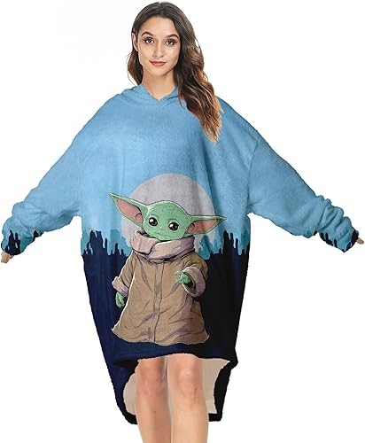 Miniatura 2 de Manta con capucha de talla grande, manta de sherpa de gran tamaño con bolsillo gigante